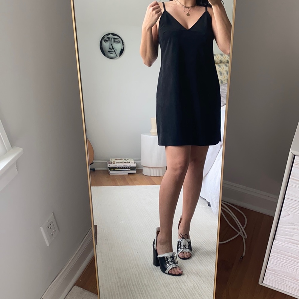 Aritzia Wilfred Free Mini Black Dress